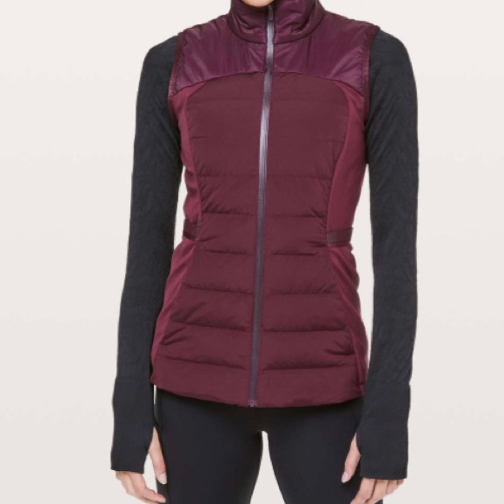 Lululemon Down For It All Vest Dark Adobe Size 4